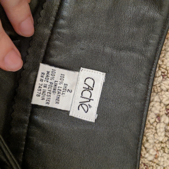 90s/y2k Cache Leather Pants - Picture 2 of 3